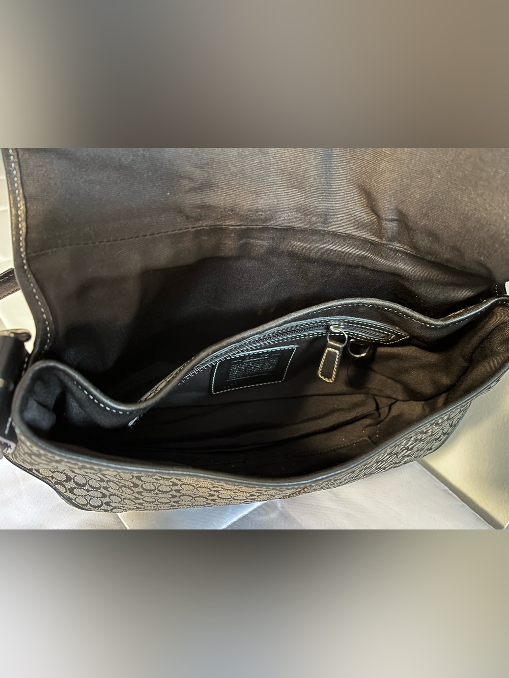 COACH Y2K black small signature shoulder bag - Picture 7 of 9